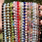 Бусины-разделители из натурального камня, тигровый глаз, нефрит, лазурит, для самостоятельного изготовления ювелирных изделий, ручная работа, 6, 8, 10 мм