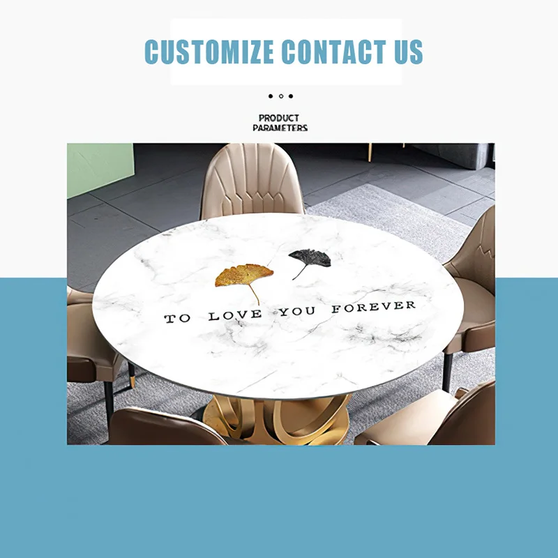 Круглая скатерть водонепроницаемая и маслостойкая Одноразовая против ожогов