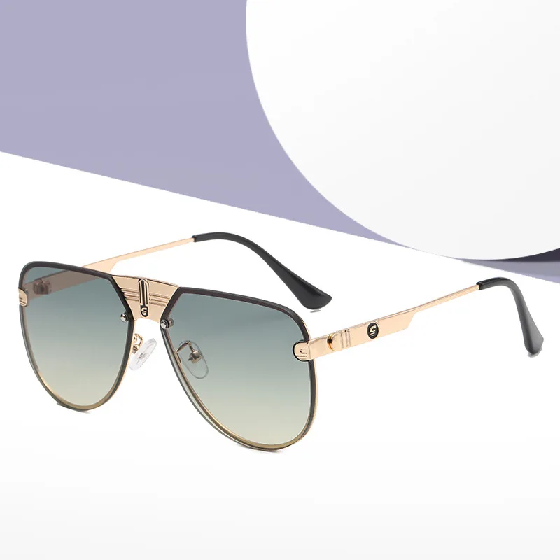 

2021 New Men's Round Trim Sunglasses Trendy Sunglasses European and American Celebrities Same Glasses