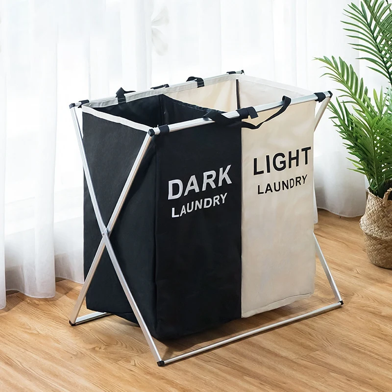 

Foldable Laundry Basket Large Size Laundry Basket with Bracket Oxford Cloth Laundry Basket