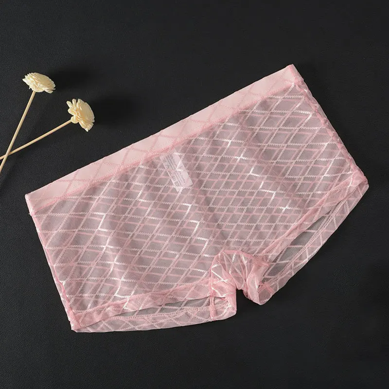 Сексуальные сетчатые мужские трусы бриджи прозрачные с заниженной талией