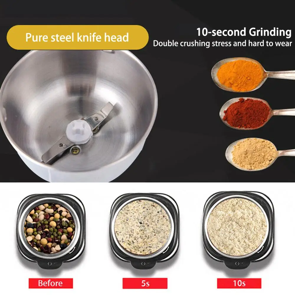 220V Электрический Нержавеющая сталь шлифовальный Кофе фасоли фрезерный станок