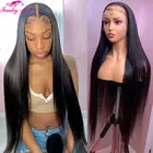 FG T часть натуральные 13X1 кружевные фронтальные швейцарские человеческие волосы на сетке парики для черных женщин 150% плотность бразильские прямые