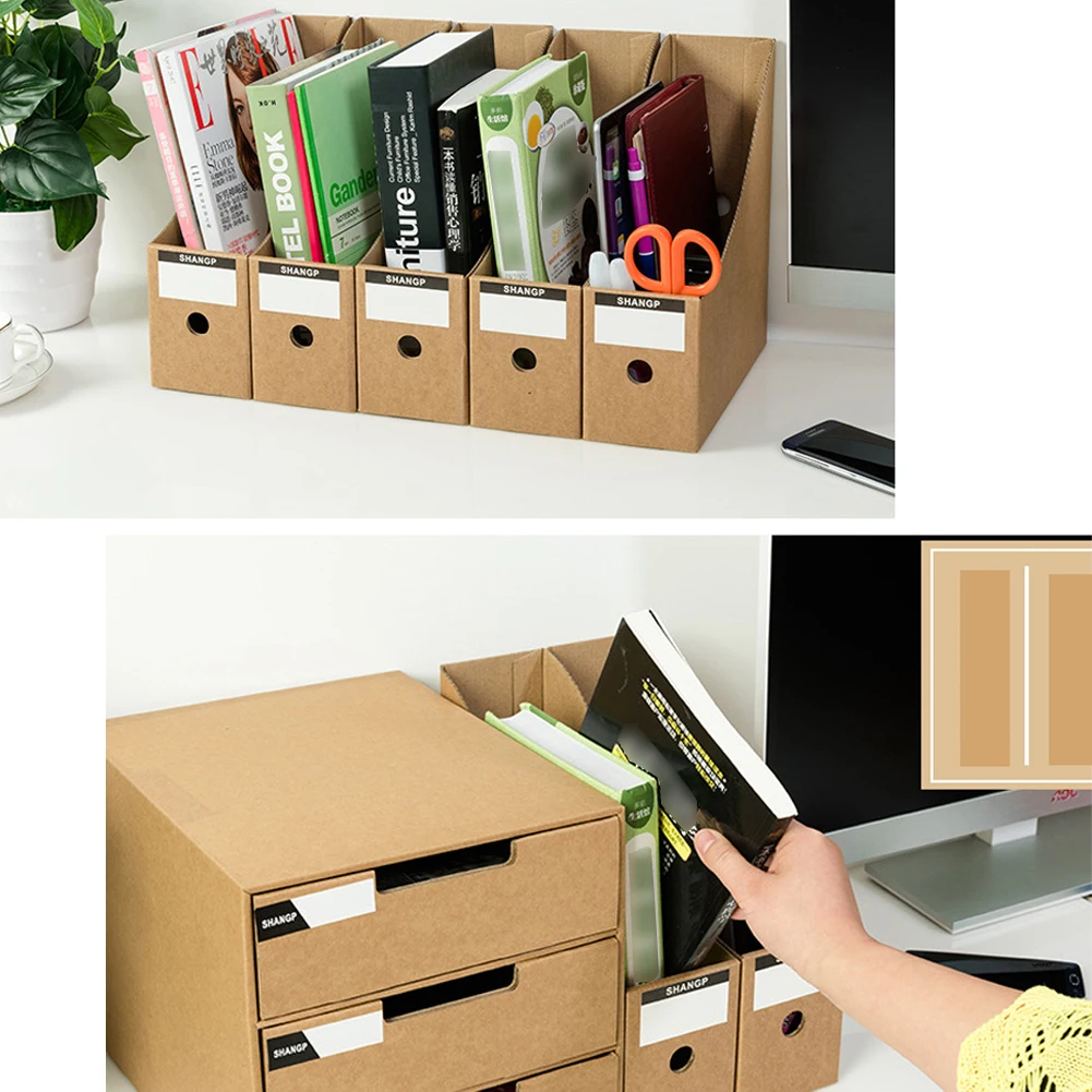 Офисная настольная книжная полка подставка ящик для документов органайзер папок