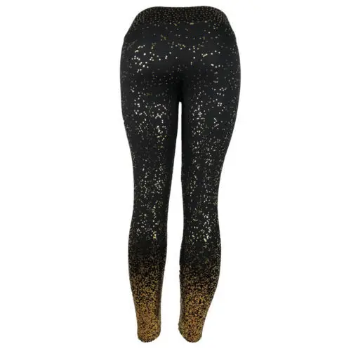 HIRIGIN женские стильные с высокой талией блестящие спортивные Леггинсы эффектом