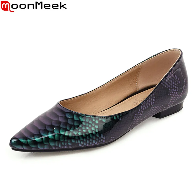 

MoonMeek 2020 New arrival fashion women flats pointed toe ladies shoes summer shallow comfortable single shoes black yellow