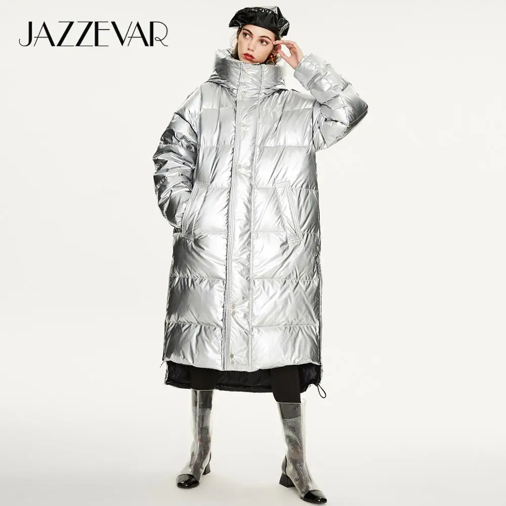 JAZZEVAR 2019 Зима Новое поступление женский пуховик качественная свободная одежда