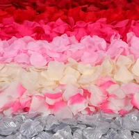 100pcs silk rose petals table artificial flowers wreath crafts engagement celebrations party supplies wedding decoration