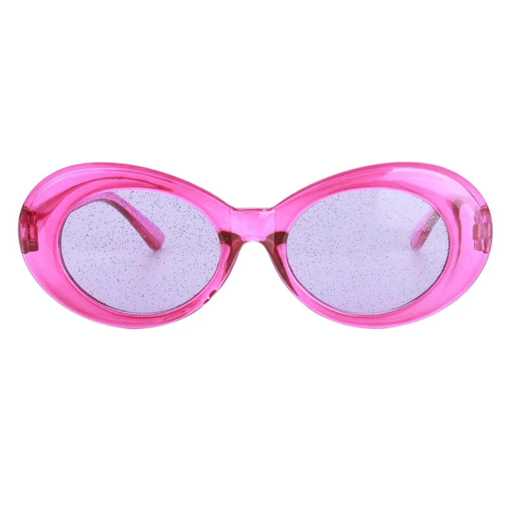 

Retro Transparent Oval Clout Goggles Glasses Novelty Sunglasses Costume