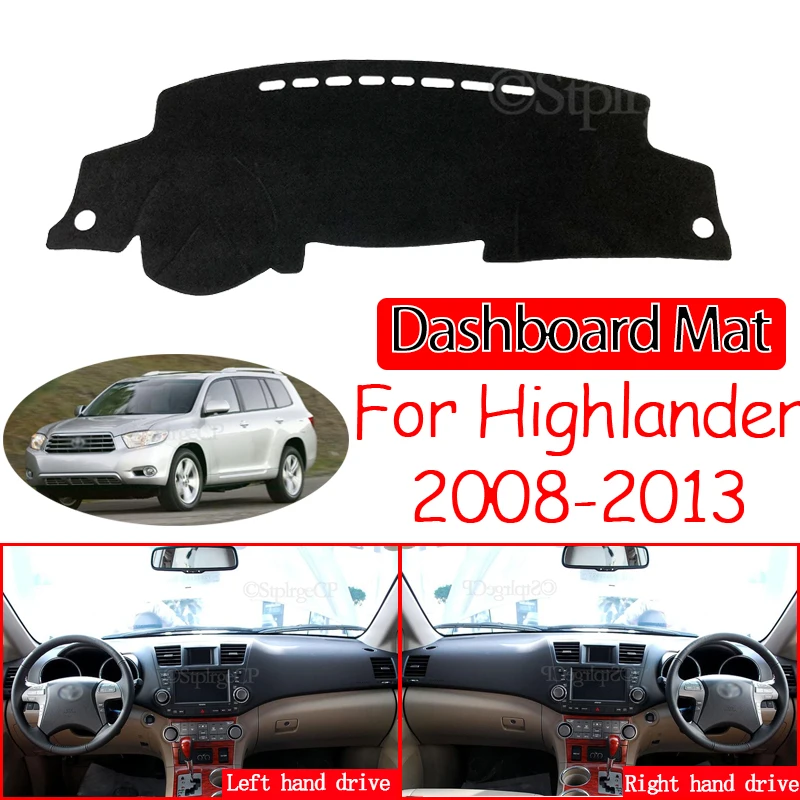 

Нескользящий коврик для Toyota Highlander XU40 Kluger 2008 ~ 2013, накладка на приборную панель, Солнцезащитный коврик, аксессуары для коврика 2009 2011 2012