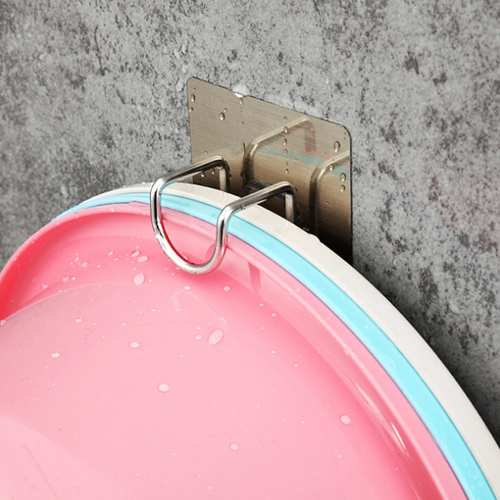 Нержавеющая сталь раковина Крюк Полка Настенная Экономия пространства Кухня