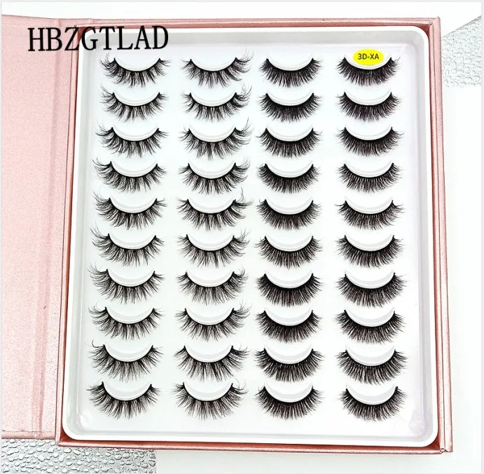 Hbzgtlad 1/20 пар флэш-упаковка 3D мягкая норка накладные ресницы ручной работы пушистые длинные ресницы натуральные инструменты для макияжа глаз - Цвет: 3D-XA