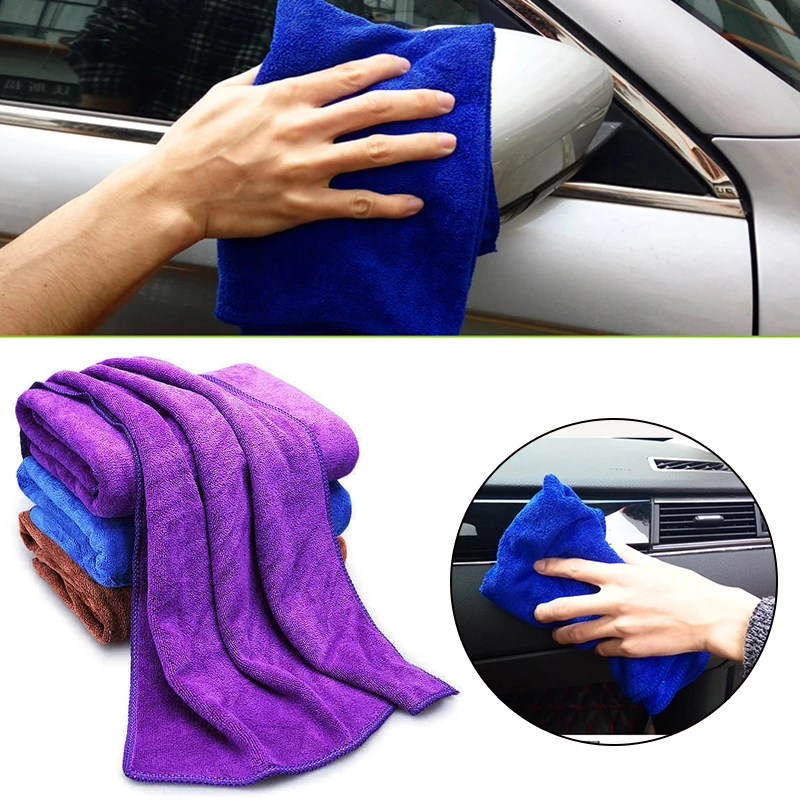 

30x70CM Car Wash Microfiber Towel Car Cleaning Drying Cloth Hemming Car Care Cloth Detailing Car Wash Towel
