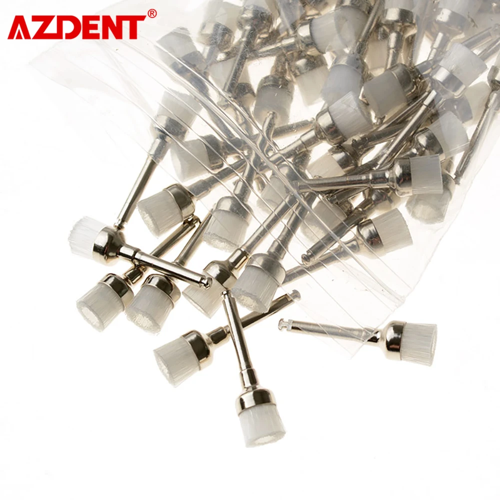 100 шт./коркор. AZDENT Dental профи Brush полировка детской формы Белый Нейлоновый Тип