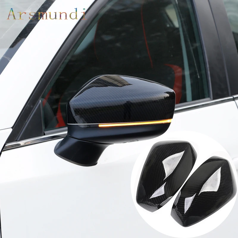 

For Mazda CX-5 CX5 2017-2018 ABS Carbon Fiber Style Rearview Side Mirror Moulding Cover Trim 2pcs Auto Accessories