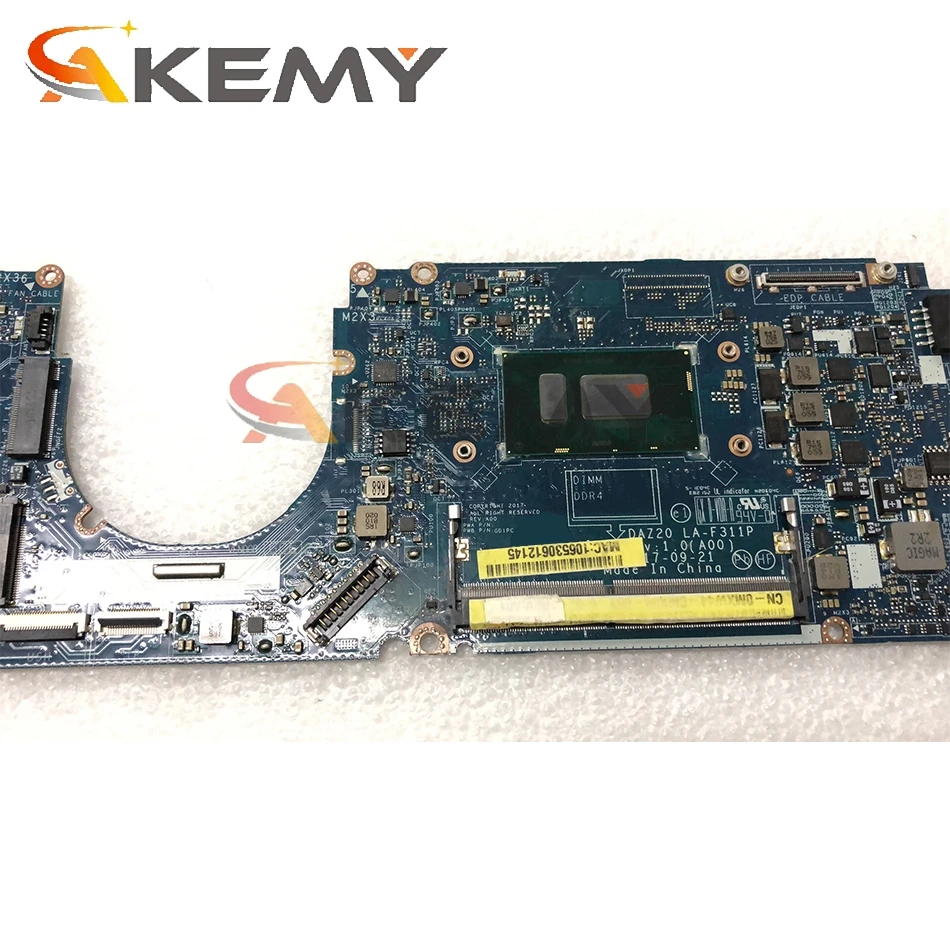Для DELL Latitude 7290 7390 Материнская плата ноутбука CN-0T46Y8 0T46Y8 T46Y8 DAZ20 LA-F311P MB с I7-8650U DDR4 100%