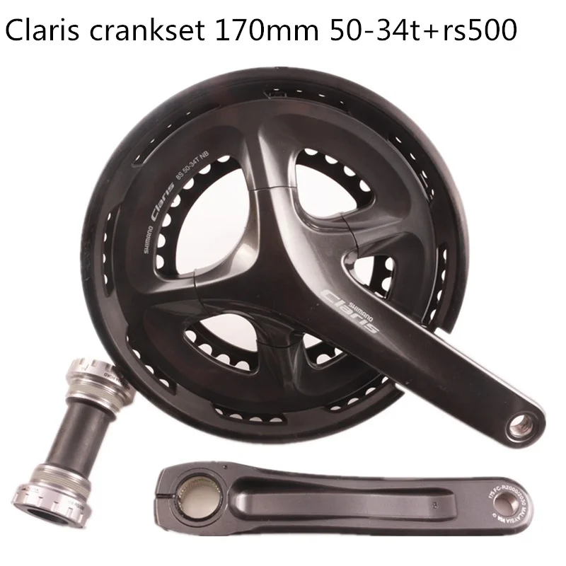 170mm 50 34t Shimano Claris R2000, 8 скоростных Шатунов для шоссейного велосипеда, 170 мм, 50, 34 Т, 175 мм, 50, 34 T, rs500, BB, нижний кронштейн, дорожный шатун - Цвет: 170mm 50 34t