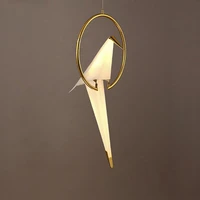 postmodern gold white led iron acryl love bird designer suspension luminaire pendant lights pendant lamp pendant light for foyer