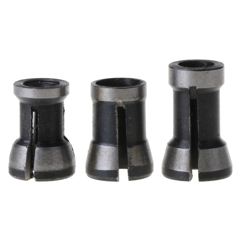 

3pcs Woodworking Milling Cutter Chucks Kit Conversion Collet For Engraving Trimming Machine W0YF