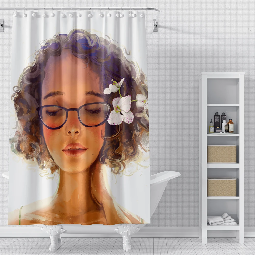 Красивые шторы для душа с рисунком девушек водонепроницаемая ткань Штора ванной
