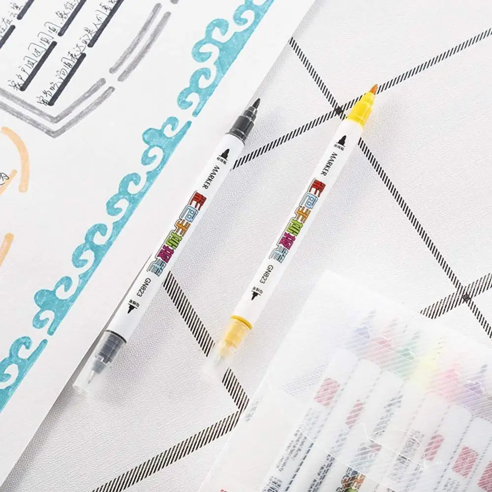 12 цветов набор акварельных ручек поделки открытки художественные маркеры ручка