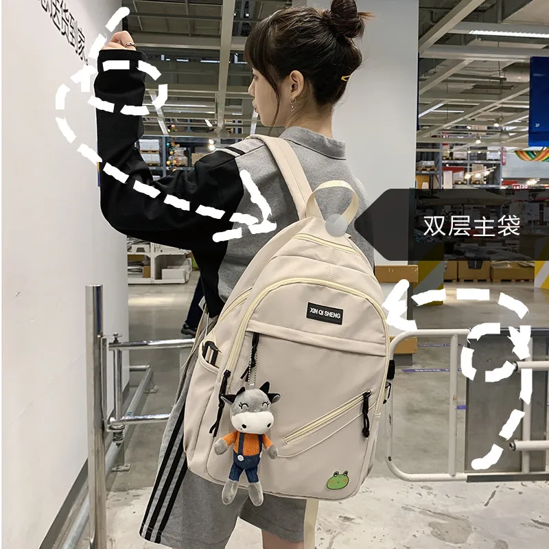 

New Women Canvas Backpacks Waterproof School Travel Bags for Teenagers Girls Laptop Backpacks Patchwork Backpack