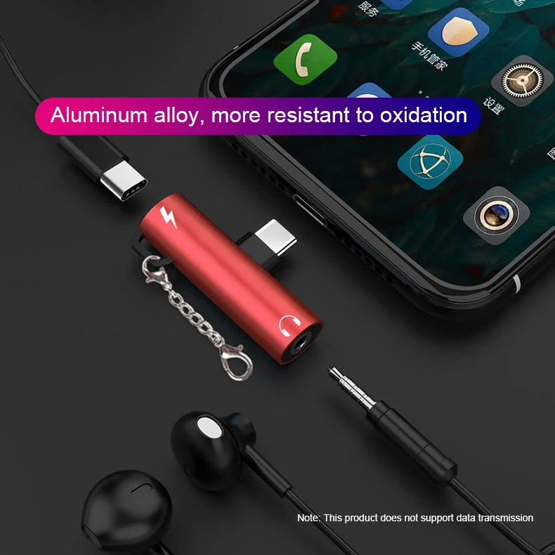 2 в 1 Тип C до 3,5 мм разъем 3,5 мм наушники USB C разветвитель разъем для Xiaomi mi9 samsung S10 Plus type C адаптер для наушников