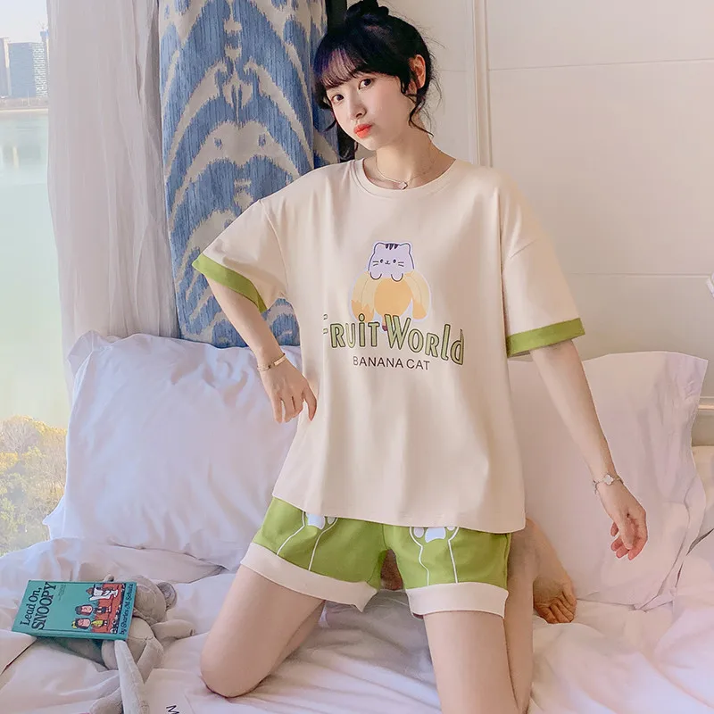 Удобная футболка пижама 2 предмета штаны с короткими рукавами 100% хлопок 2020 летняя