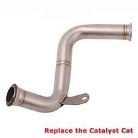 slip on motorcycle mid link pipe delete replace catalyst cat modified for duke 390 rc390 125 250 2017 2020