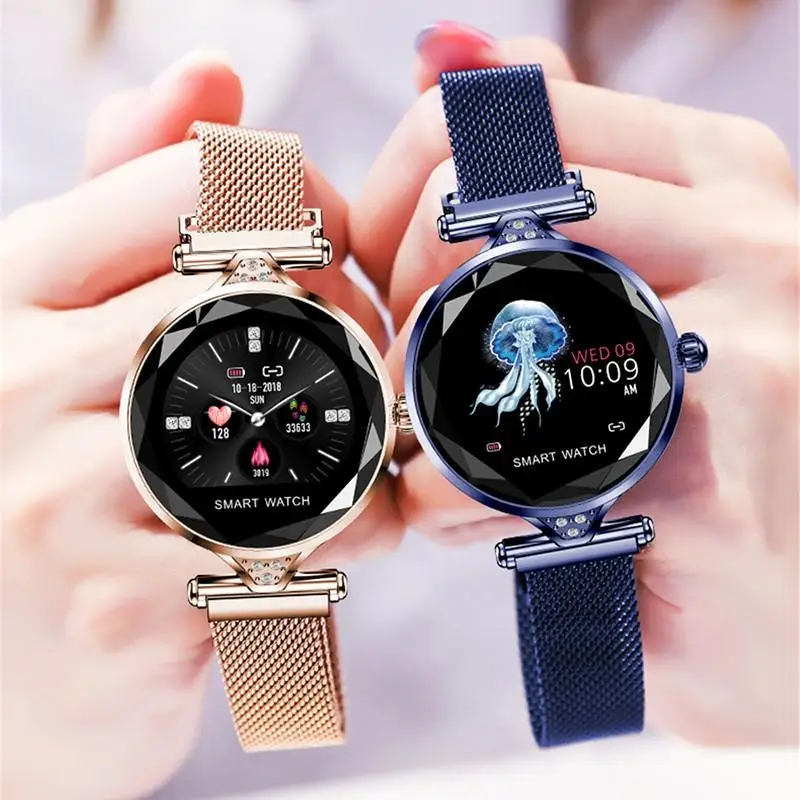 

New Fashion Smart Watch Women IP68 Waterproof Multi-sports Modes Pedometer Heart Rate Smartwatch Fitness Bracelet for Lady Gift