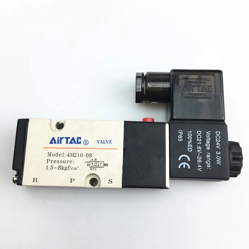 4M210-06 4M210-08 AIRTAC два положения пять способ соленоида пневматический клапан детали пневматические инструменты 4 М серии - Цвет: 4M210-08 DC24V