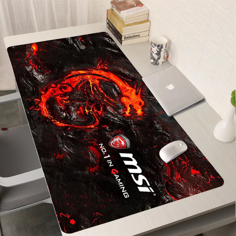 Большой игровой коврик для мыши MSI Xxl 90x40 см с логотипом Msi ПК геймерский