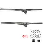 T1000 углеродное волокно интегрированный MTB велосипедный Руль Riser -12  градусов 740 мм титановый винт mtb XC ENDURO