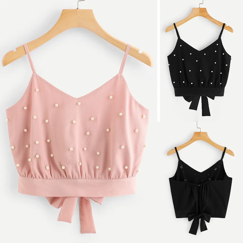 Женский укороченный топ с v образным вырезом на спине летний женский завязками 20