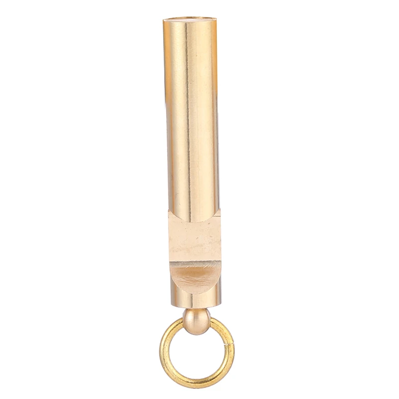 

2-in-1 Whistle Bottle Opener Mini Handmade Polishing Brass Keyring Keychain Pendant Outdoor Camping Hunting Multi-tool New