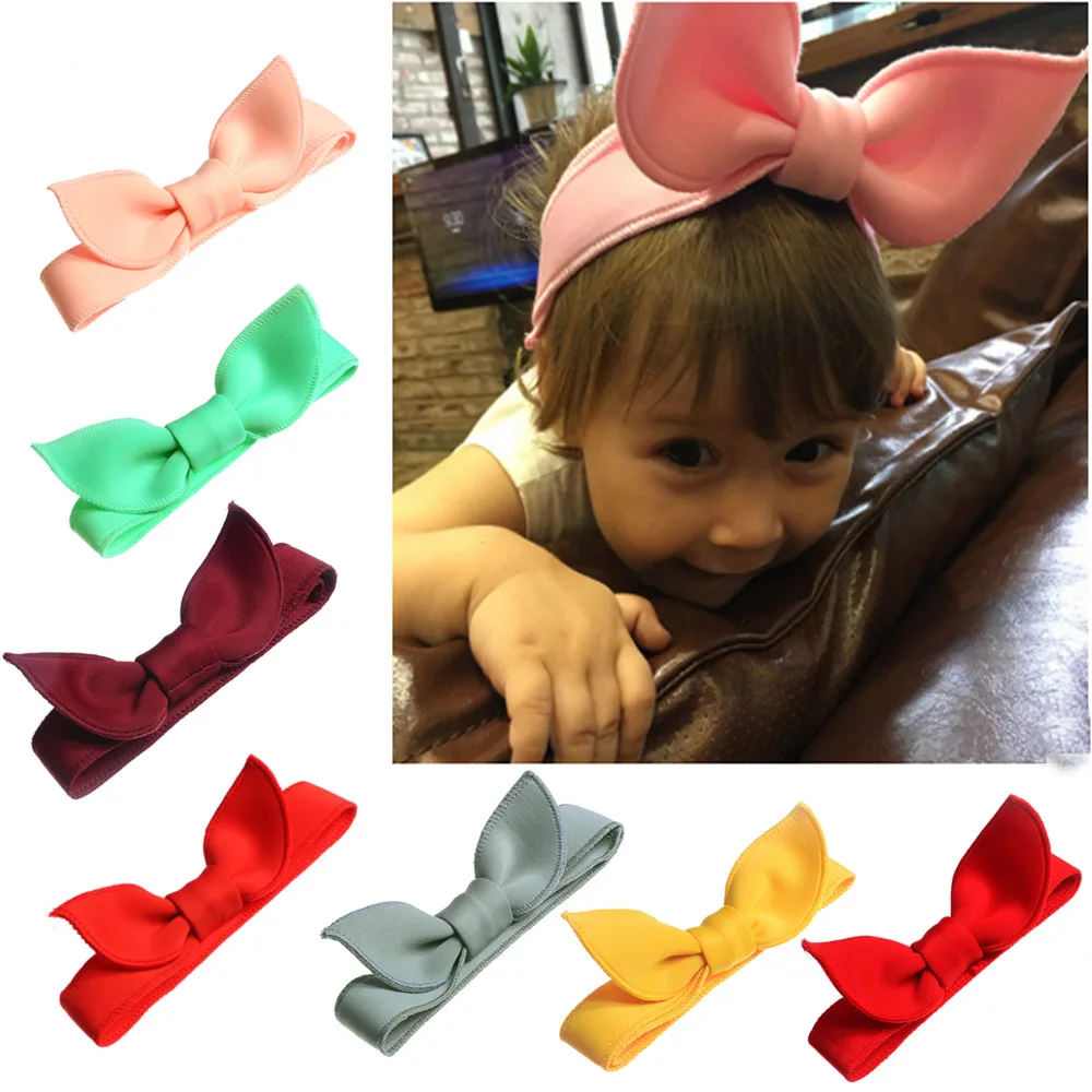 

New Infant Toddler Bow Headband Children Adjustable Rabbit Ears Hairband Kids Soft Elastic Space Cotton Headdress Festival Gift