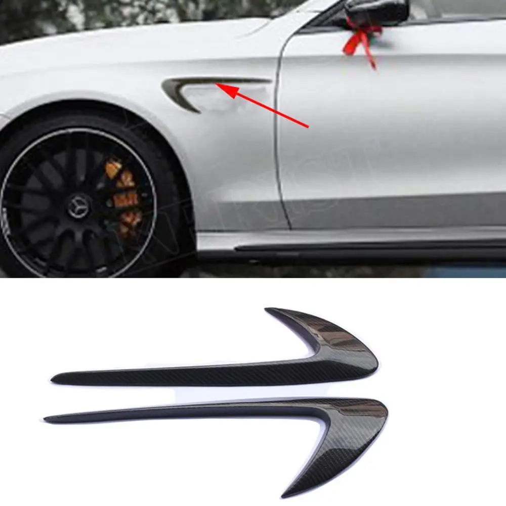 W205 карбоновое волокно для автомобиля боковое крыло вентиляционное отверстие