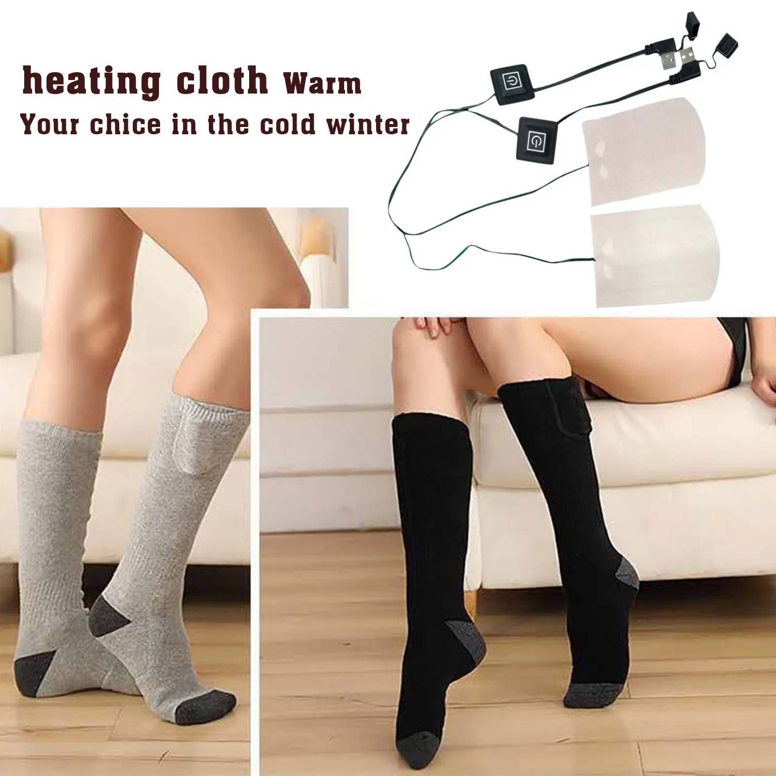 

2PCS/Set Winter Socks Boot Heating Pad Thermal Warm Heated Pad For Outdoor Camping Hiking Vest Foot Warmer Heated Pad Cloth