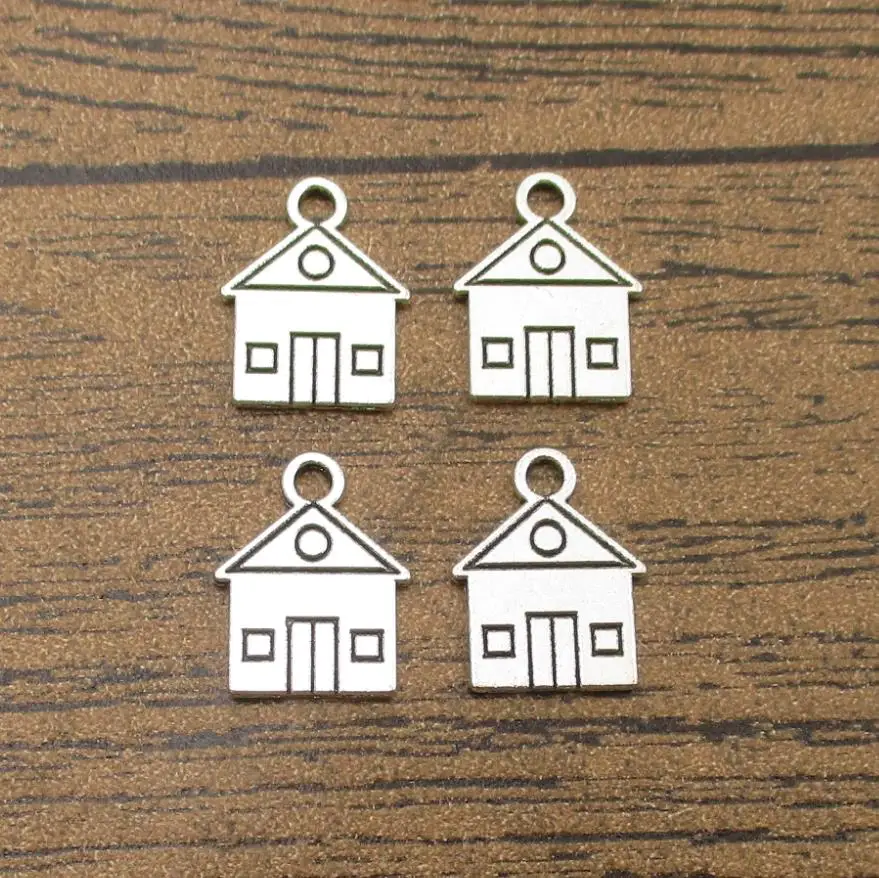 Оптовая продажа подвески для маленького дома 50 шт./лот 16 × 12 мм двухсторонние