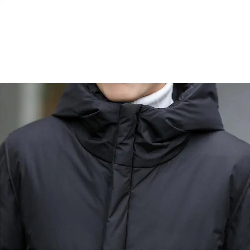 Новинка толстый зимний мужской белый пуховик брендовая одежда черное серо-белое