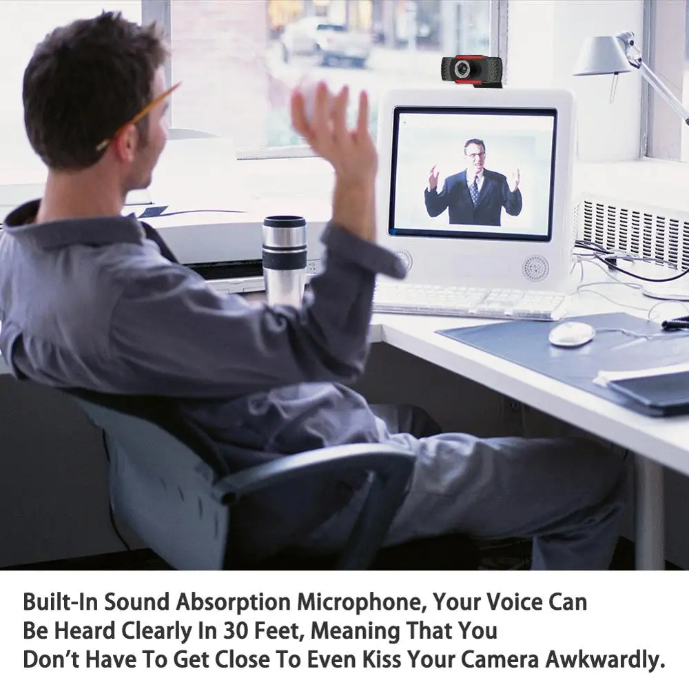 

Newest HD 1080P Auto Focus USB Webcam with Microphone Mic PC Computer Laptop Web Camera Web Camera for Live Video Recorder Work