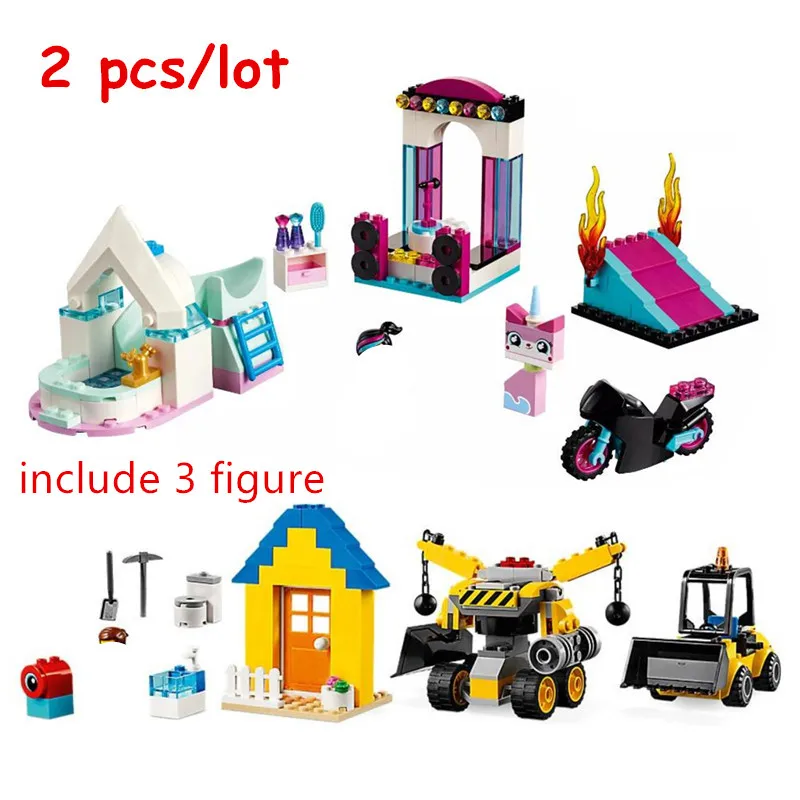 Конструктор 2 шт./лот Emmet's and Люси's Builder Box набор строительных блоков кирпичи