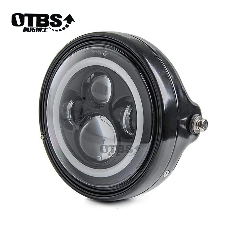 7 дюймов 60 Вт точка SAE E9 мотоцикл 883 налобный фонарь с углом глаз Led 883 фары 7 дюймов корпус ведро отделка кольцо