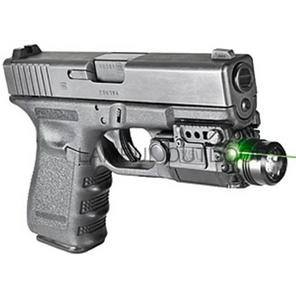 Тактический лазерный светодиодный фонарь Glock комбинированный зеленый лазерный прицел Универсальный пистолет Mira лазерный пистолетный пистолет для Глок для страйкбола 17 18 19