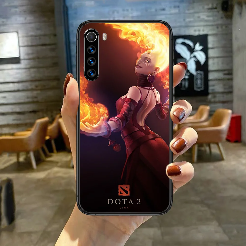 

DOTA2 Game Phone Case Cover For XIAOMI Redmi Note 3 4 4X 5 6 7 8 9 Pro T S Max black Back Fashion Bumper Soft Cell Luxury Coque