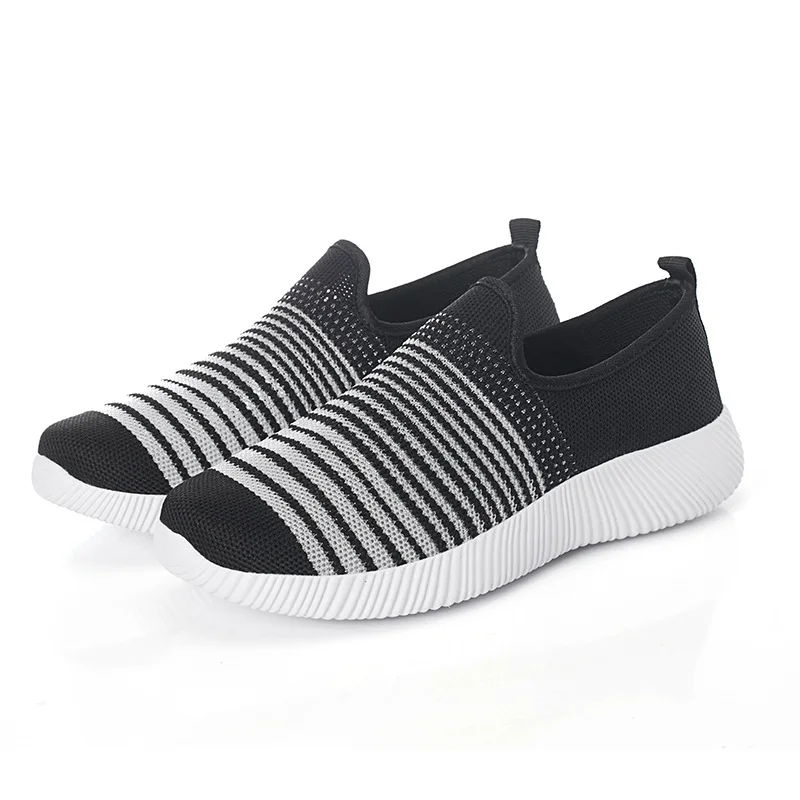 

Autumn Sneakers Women's Shoes 2021 New Slip-on Breathable Deodorant Mesh Sock Women Running Shoes Outdoor Walk Flat Shoe