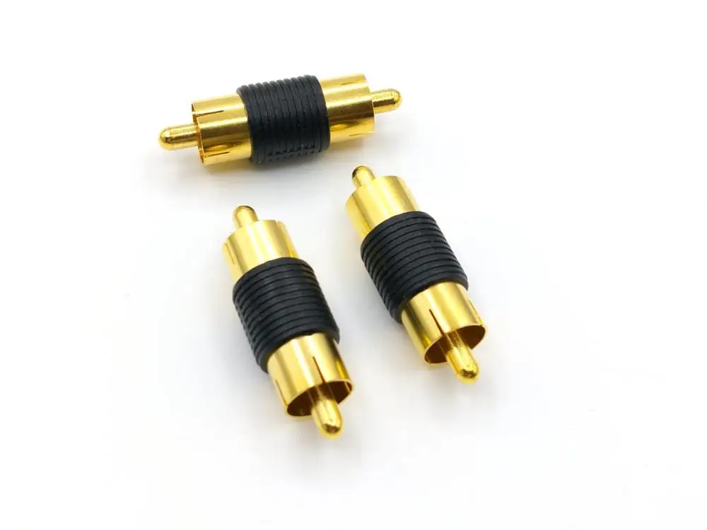 5-Pack RCA Phono Coupler - Male to Male Audio Video Connector, Gold image 4