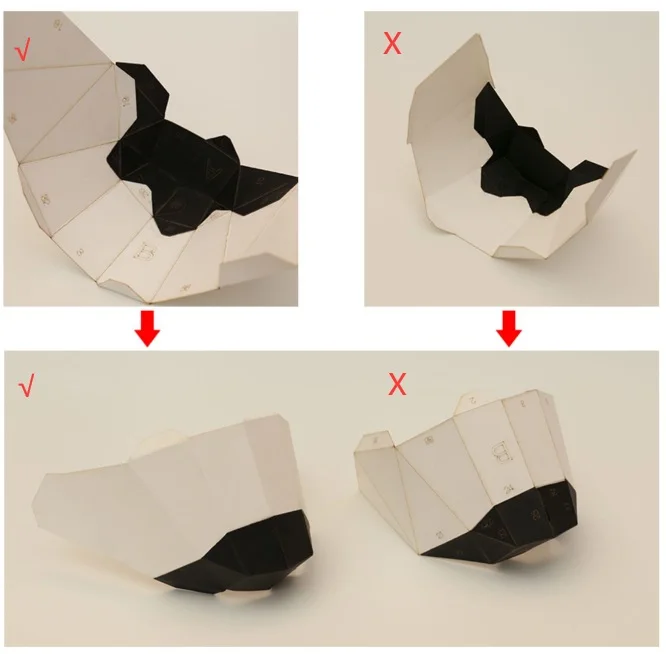 3D Бумажная форма белая маска кролика в виде животного головной убор реквизит для