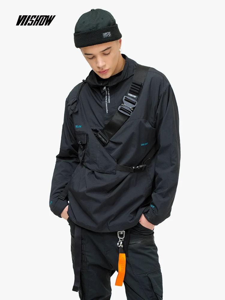 VIISHOW уличная одежда мужские куртки Брендовые с буквенным принтом Chaqueta Hombre
