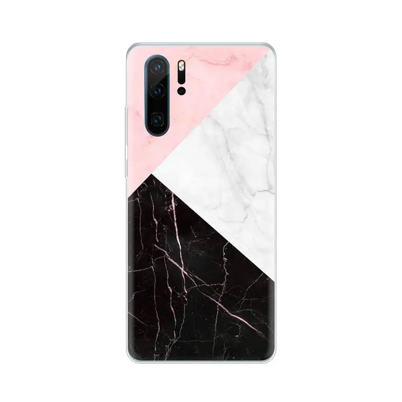 Геометрический рисунок для фото розовый чехол мягкий телефона huawei P8 P9 P10 P20 P30 Pro Lite